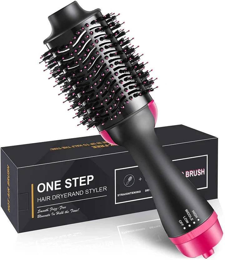 One Step Hair Brush And Dryer | Hair Volumizer Styler Comb 1000W Hair Straightener Curler Roller | One Step Hair Curler